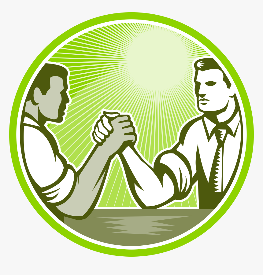 Businessman Office Arm Wrestle Graphic, HD Png Download, Free Download