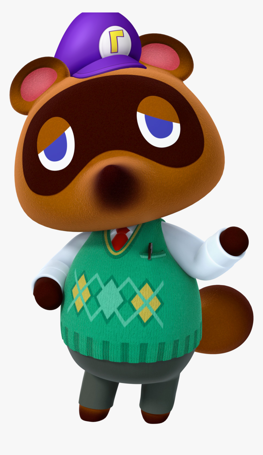 Waluigi’s Hat On Tom Nook - Animal Crossing Nook, HD Png Download, Free Download