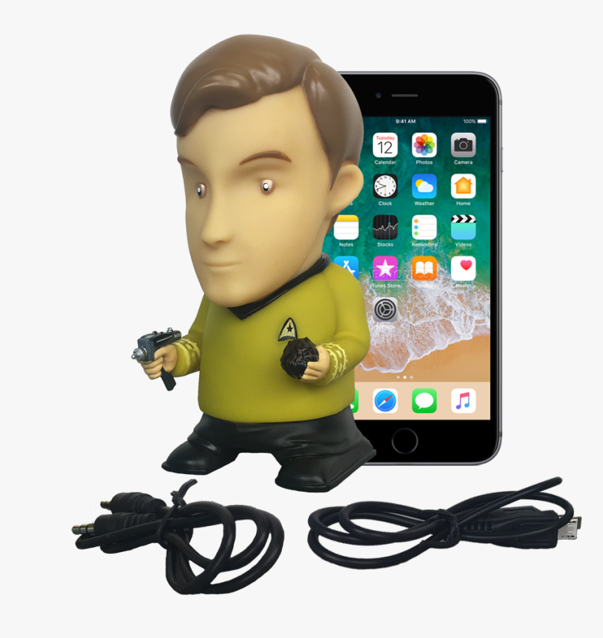 Captain Kirk Bluetooth® Figure Speaker With Sound Effects - Coque Iphone 7+ Apple, HD Png Download, Free Download