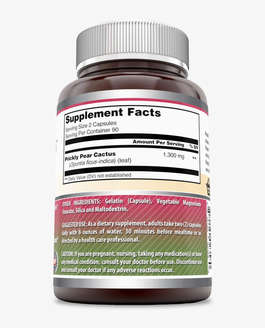 Amazing Formulas Nopal Cactus 650 Mg 180 Capsules - Medicine, HD Png Download, Free Download