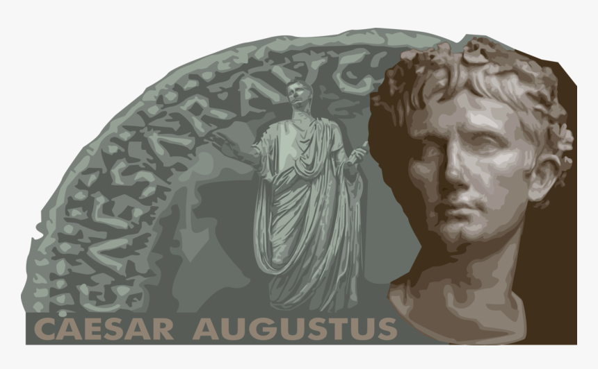 Vector Illustration Of Caesar Augustus Founder Of Roman - Statue, HD Png Download, Free Download