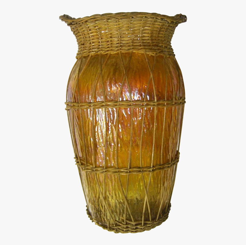 Imperial Tree Bark Marigold Wicker Encased Vase - Vase, HD Png Download, Free Download