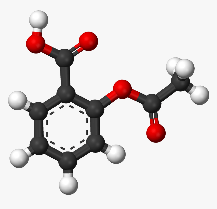 Aspirin 3d Balls - Ball And Stick Model Of Salicylic Acid, HD Png Download, Free Download