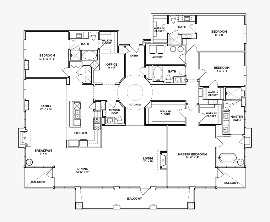 Luxury Downtown Urban Condo Development On Rutledge - Floor Plan, HD Png Download, Free Download