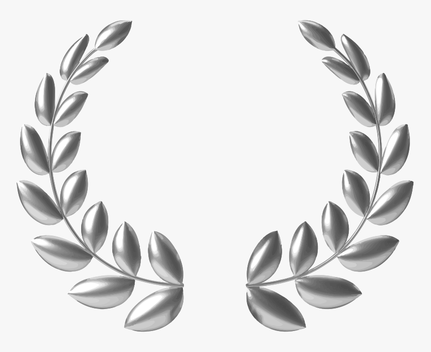 Silver Wreath - Gold Laurel Leaves Png, Transparent Png, Free Download