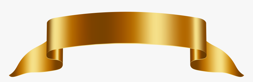 Gold Banner Ribbon Lineart - Gold Banner Png, Transparent Png, Free Download