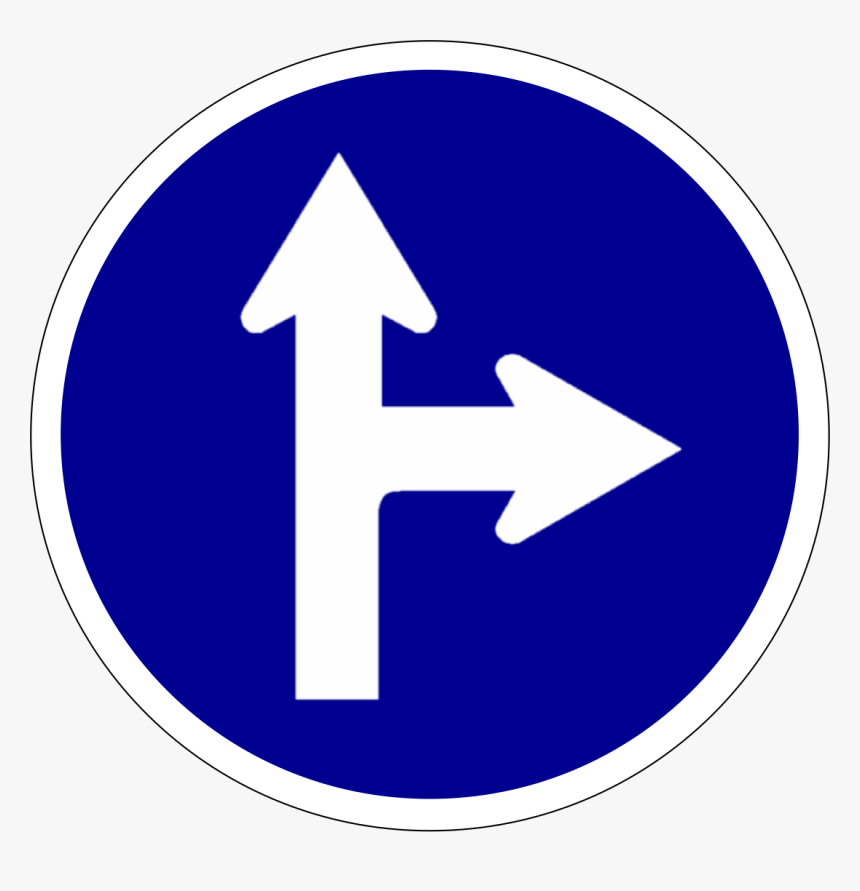 Indonesia Road Sign Mandatory 2b - Traffic Sign, HD Png Download, Free Download