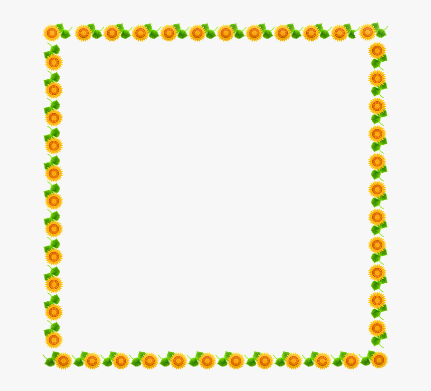 Sunflower Frame, Sunflower Border, Frame, Border - Halloween Border Clipart, HD Png Download, Free Download