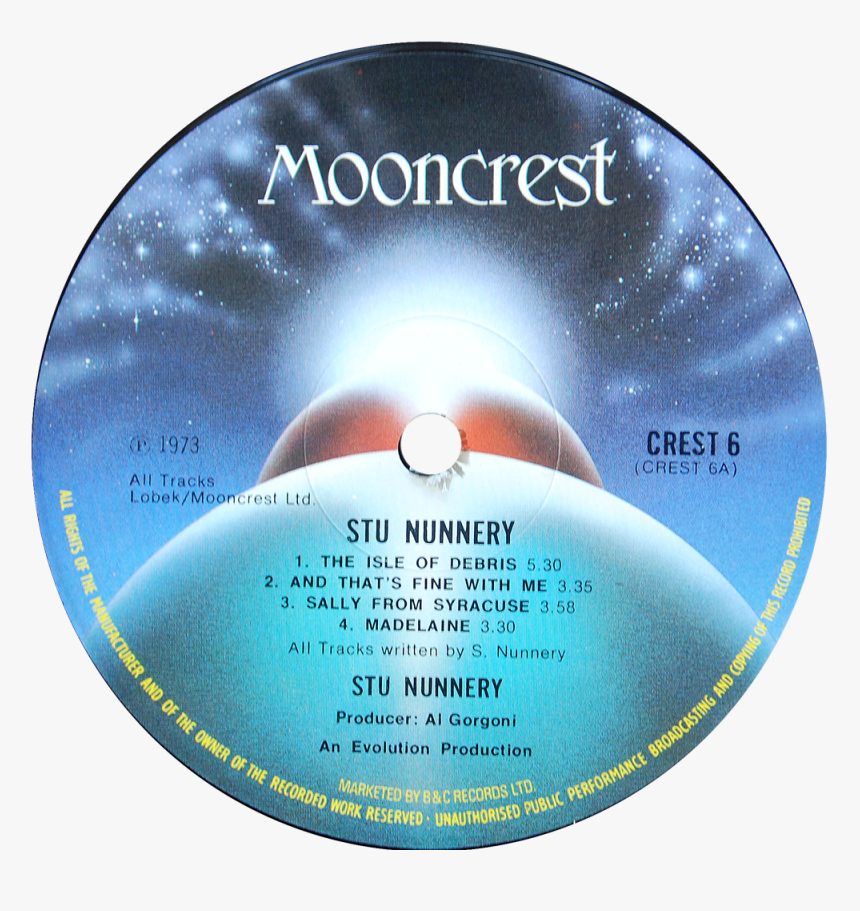 Crest 6 Stu Nunnery Label - Mooncrest Records, HD Png Download, Free Download