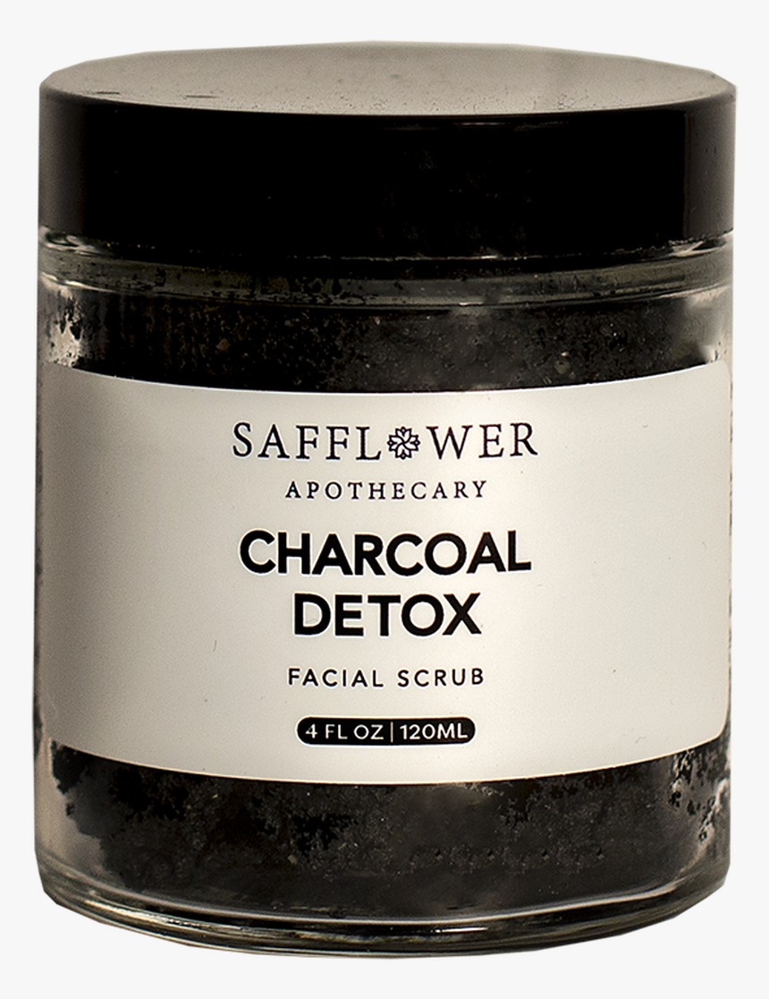 Charcoal Safflower Pulp Detox Facial Scrub Safflower - Eye Shadow, HD Png Download, Free Download