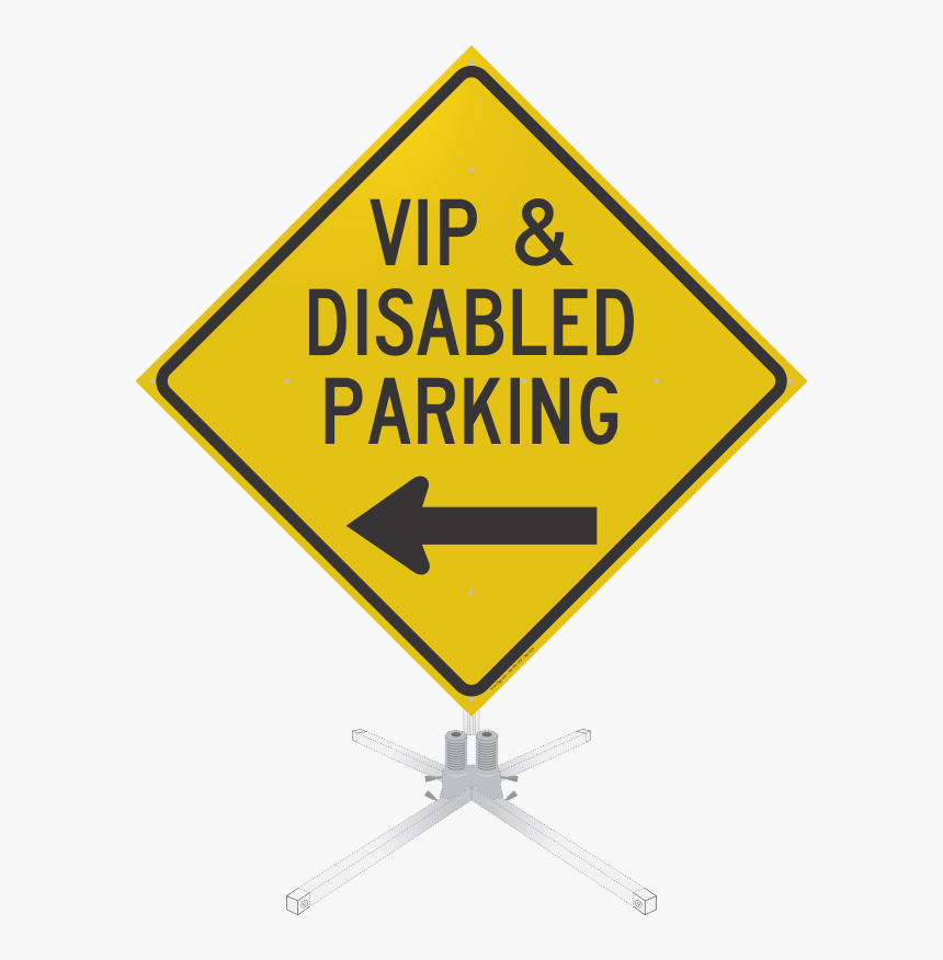 Vip And Disabled Parking Left Arrow Roll-up Sign - Free Printable Student Driver Sign, HD Png Download, Free Download