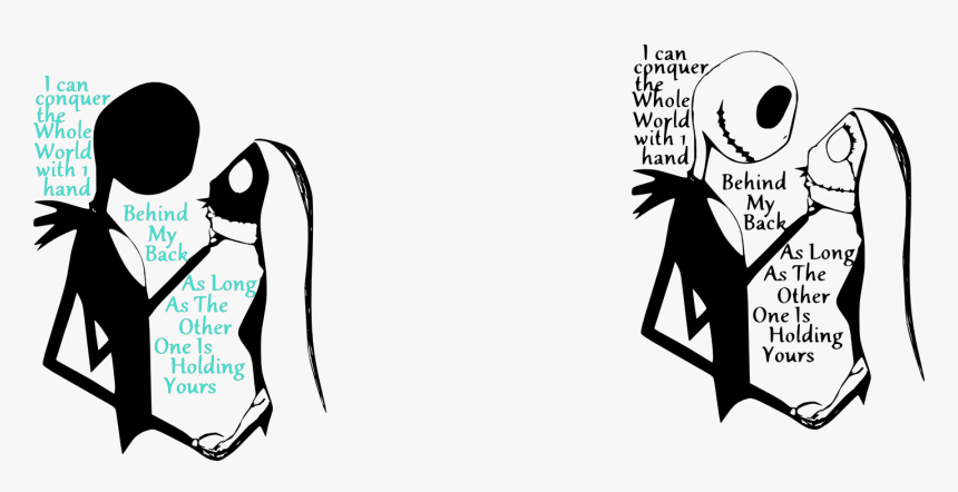 Movies, Personal Use, Jack And Sally I Can Conquer - Nightmare Before Christmas Jack And Sally Quotes, HD Png Download, Free Download