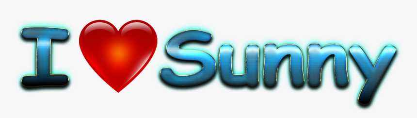 Sunny Love Name Heart Design Png - Heart, Transparent Png, Free Download