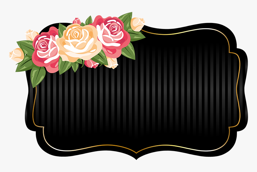 Chalkboard Frames Png Clip Art Freeuse Download - Molde Plaquinha Floral, Transparent Png, Free Download