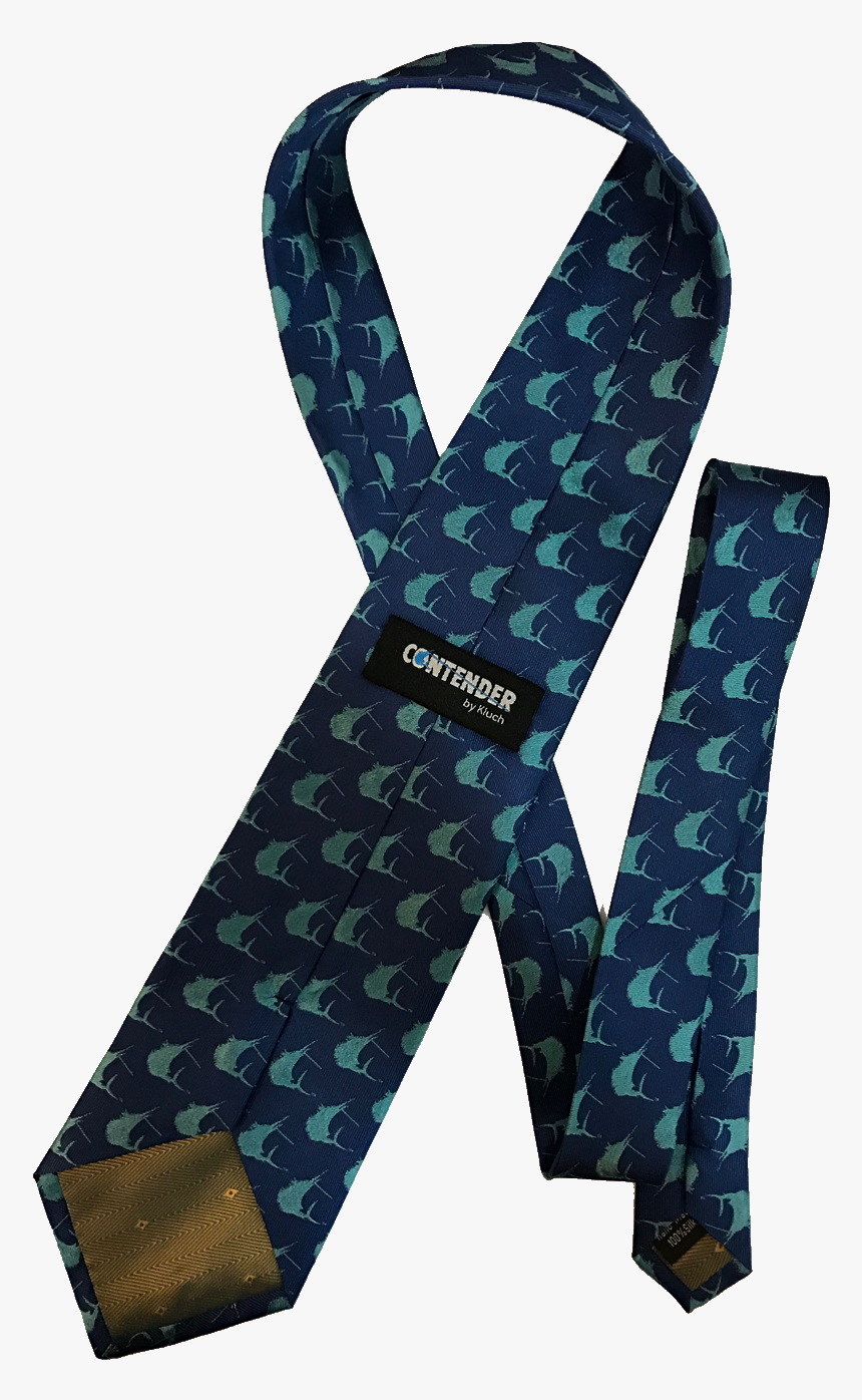 Contender Navy With Teal Sailfish Icon Silk Woven Mens, HD Png Download, Free Download