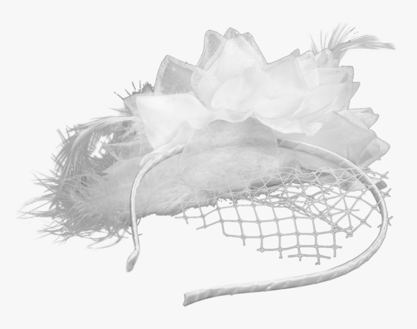 White Feather Fascinator For Diner En Blanc - Diner En Blanc Accessories, HD Png Download, Free Download