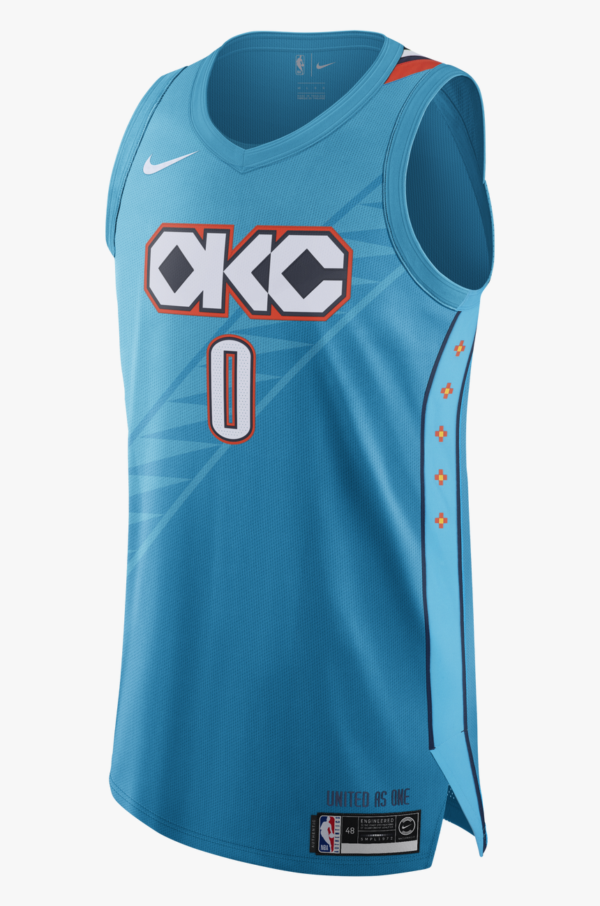 Oklahoma City Thunder City Edition Nike Authentic Westbrook - Okc Jersey City Edition, HD Png Download, Free Download