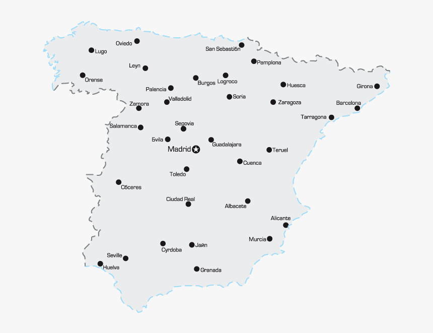 Landerumrisse Schlag Den Raab Spain Map White Png Transparent Png Kindpng