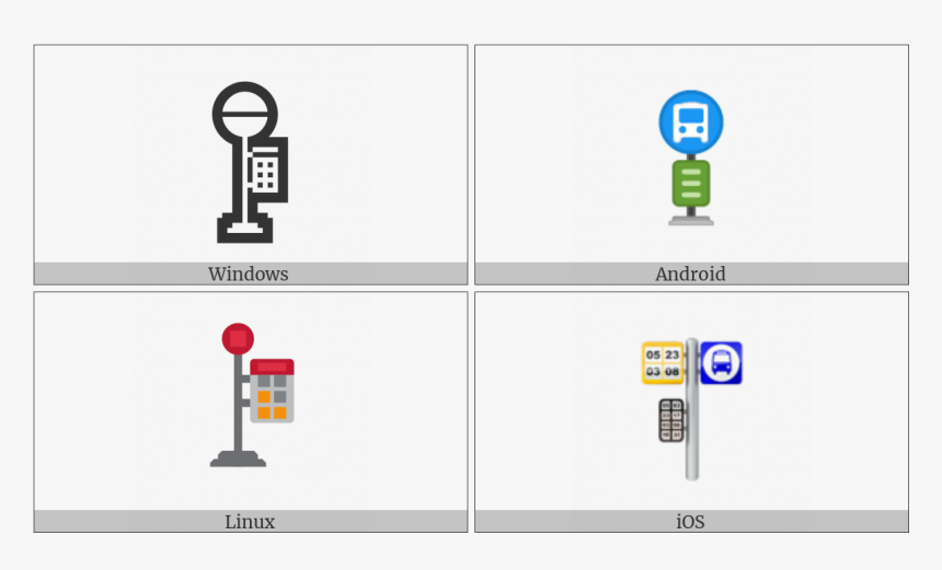 Bus Stop On Various Operating Systems - Traffic Sign, HD Png Download, Free Download