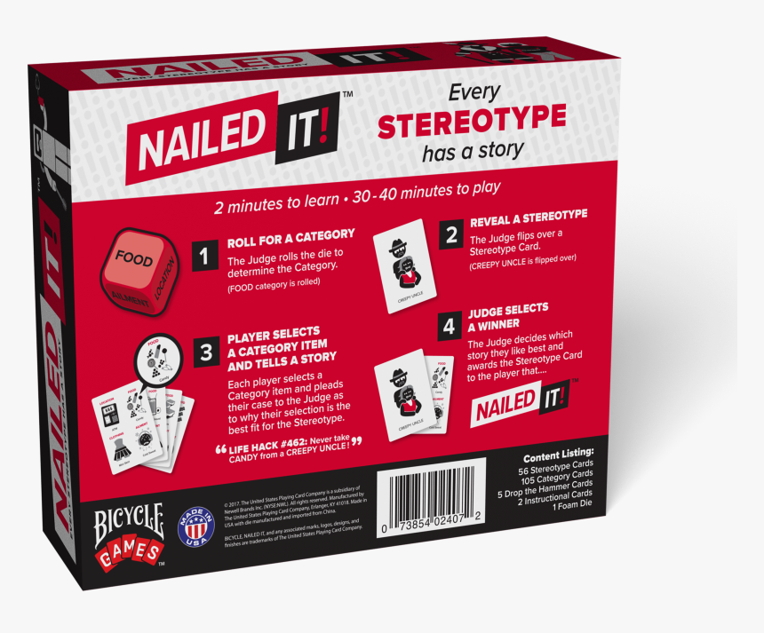 Nailed It Back Of Box 3d - Flyer, HD Png Download, Free Download