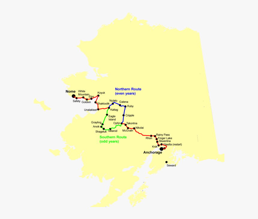 Iditarod Route, HD Png Download, Free Download