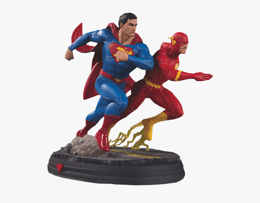Superman Vs Flash Statue, HD Png Download, Free Download