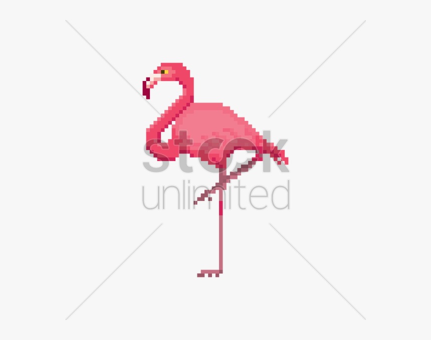 Pixelated Flamingo Clipart Flamingo Pixel Art Clip - Flamingo Pixel Art, HD Png Download, Free Download