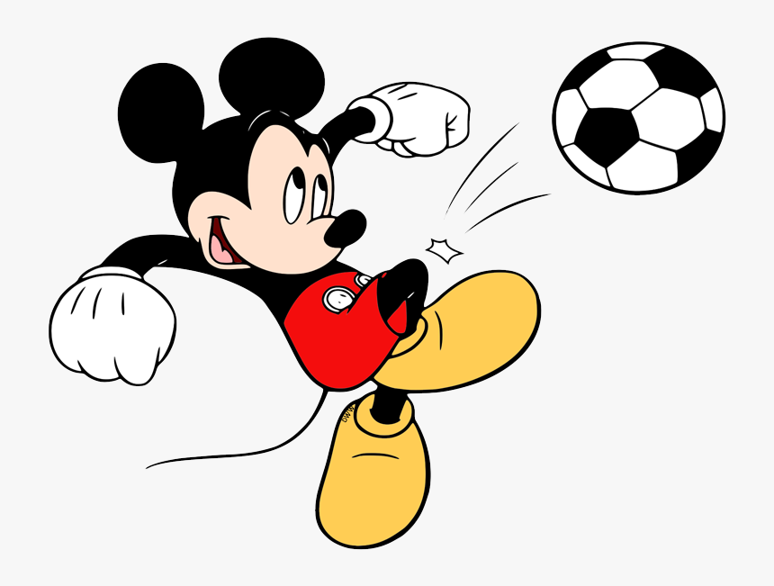 Mickey Playing Soccer - Mickey Mouse Futbol Png, Transparent Png, Free Download