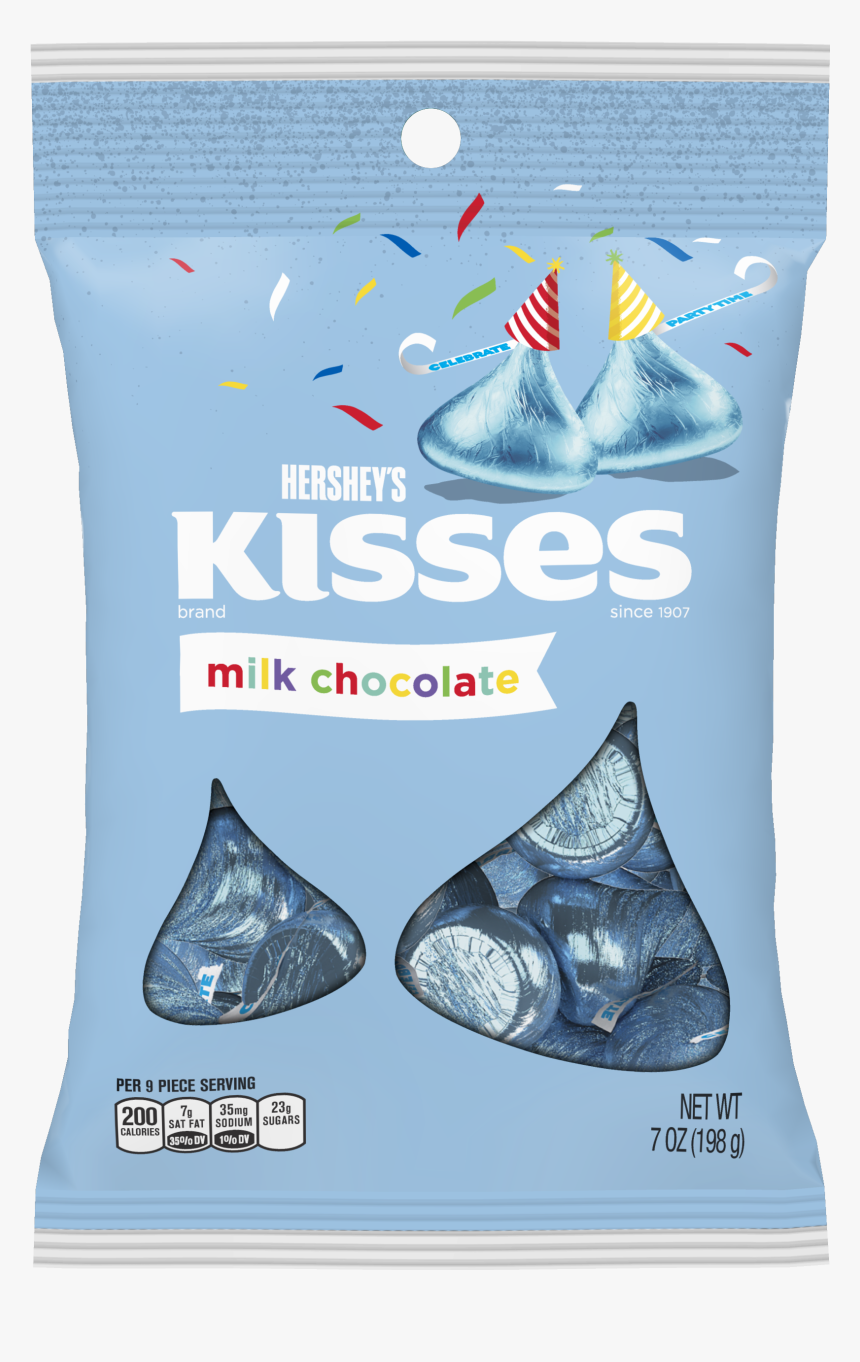 Hershey"s Kisses Milk Chocolate Light Blue Birthday - Hershey Kisses Birthday Candy Green, HD Png Download, Free Download