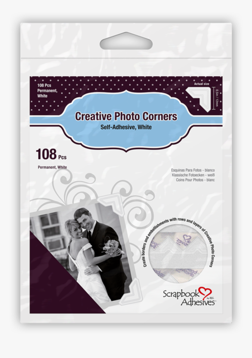 Scrapbook Adhesives Photo Cornerswhite, HD Png Download, Free Download