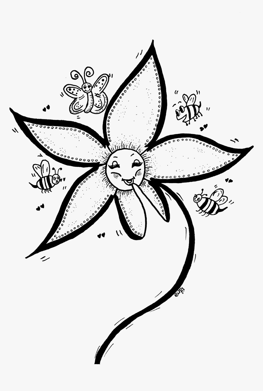 Flower Doodle Png, Transparent Png, Free Download