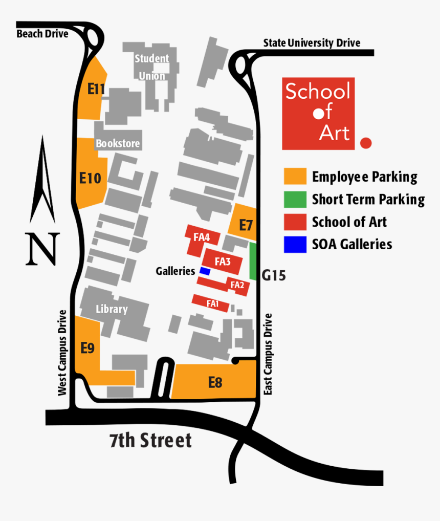 266 2664964 Map Of Csulb School Of Art Csulb Gallery 