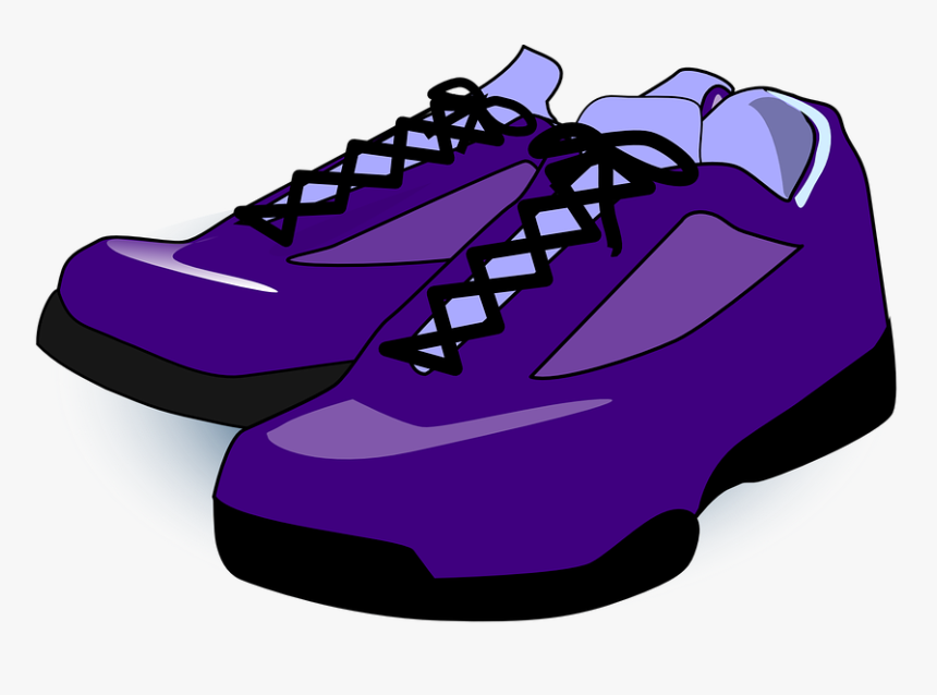 Shoes, Sneakers, Trainers, Purple, Tennis, Sport - Shoes Clip Art, HD Png Download, Free Download