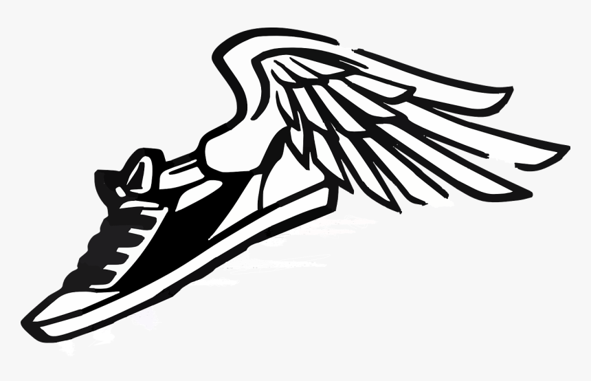 Wings Clipart Track And Field - Running Shoe Clipart, HD Png Download, Free Download