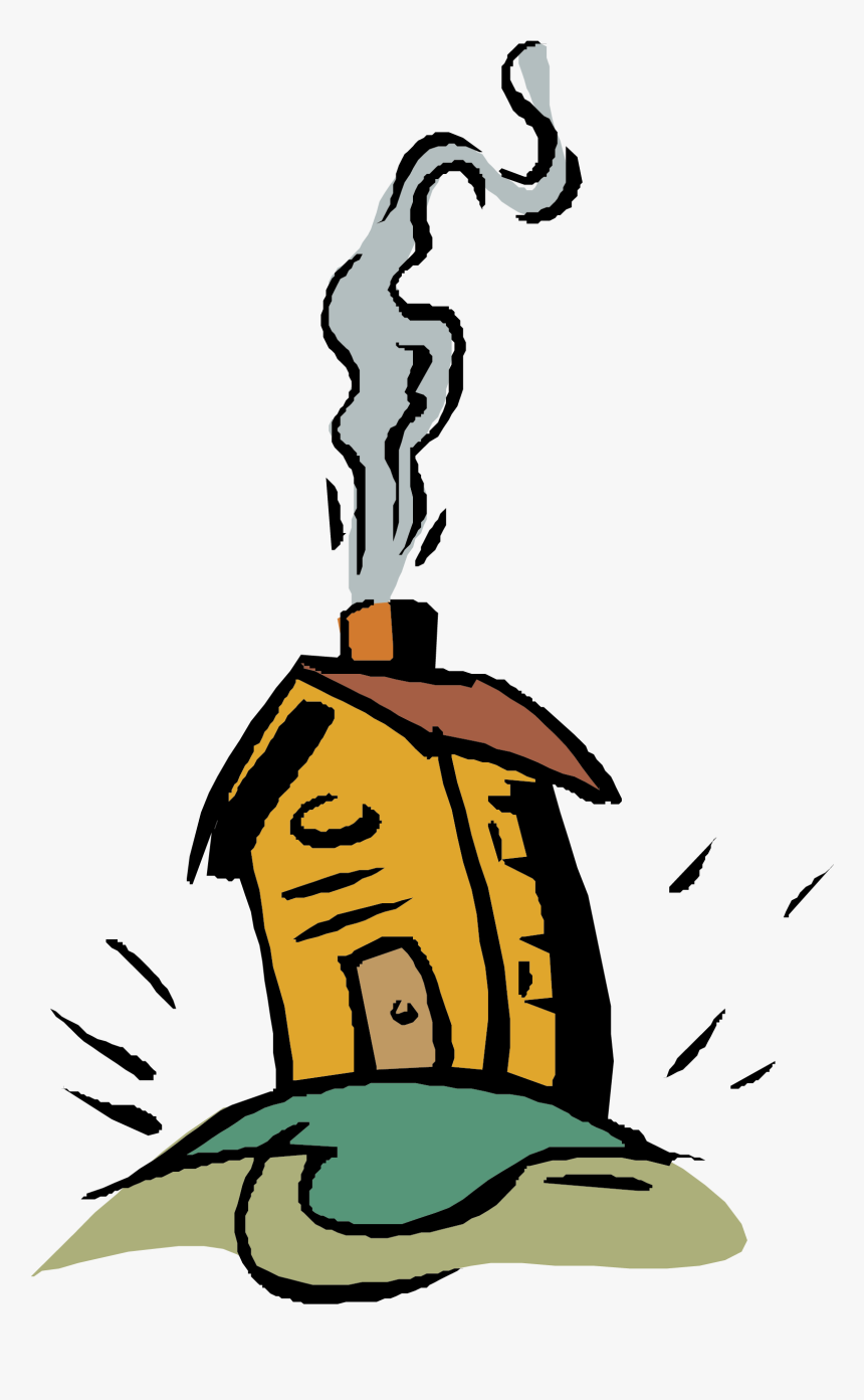 House Clipart Smoke - Cartoon Smoke House, HD Png Download, Free Download