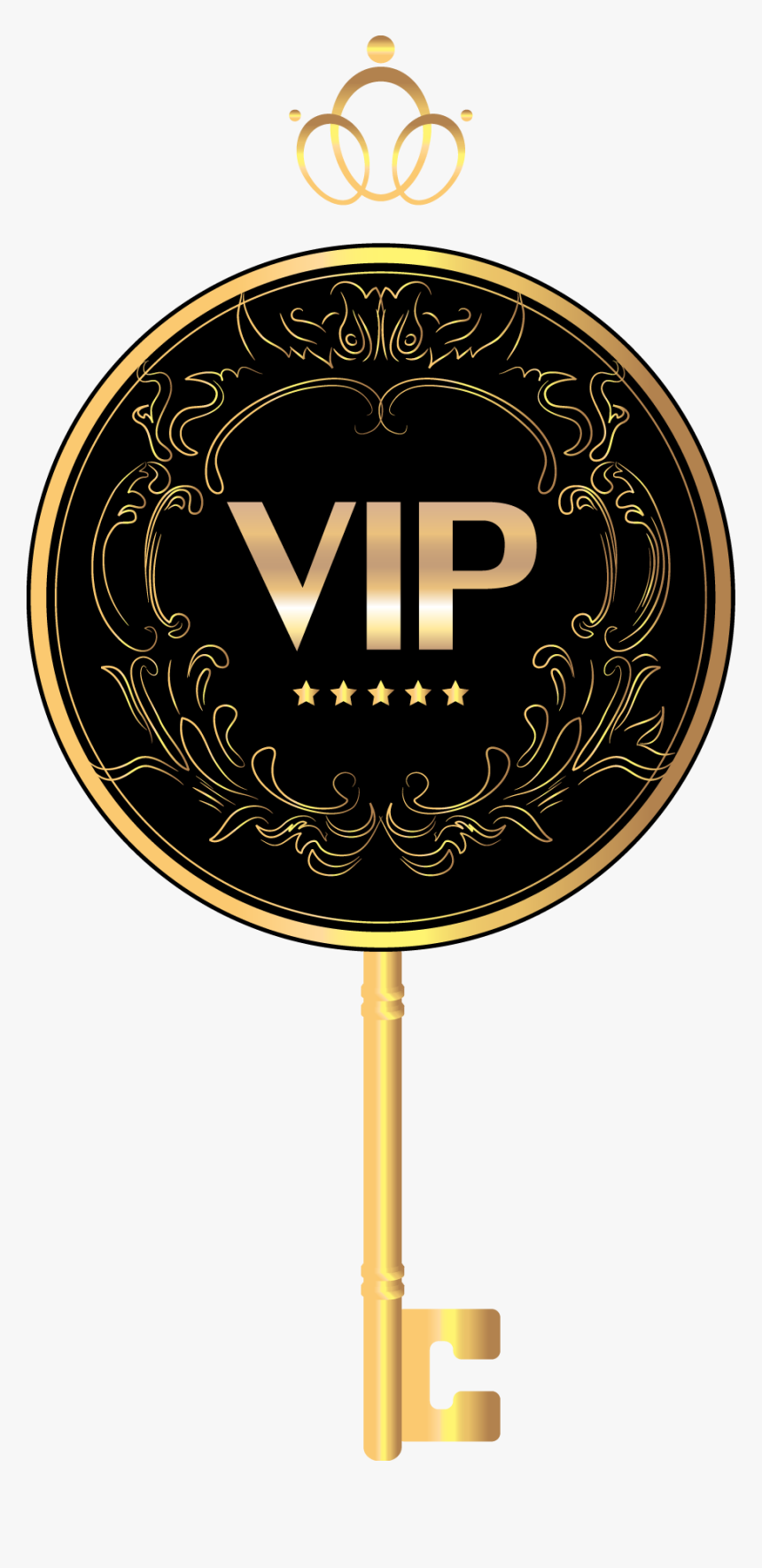 Golden Key Download Png Image - Png Clipart Transparent Background Vip Badges, Png Download, Free Download