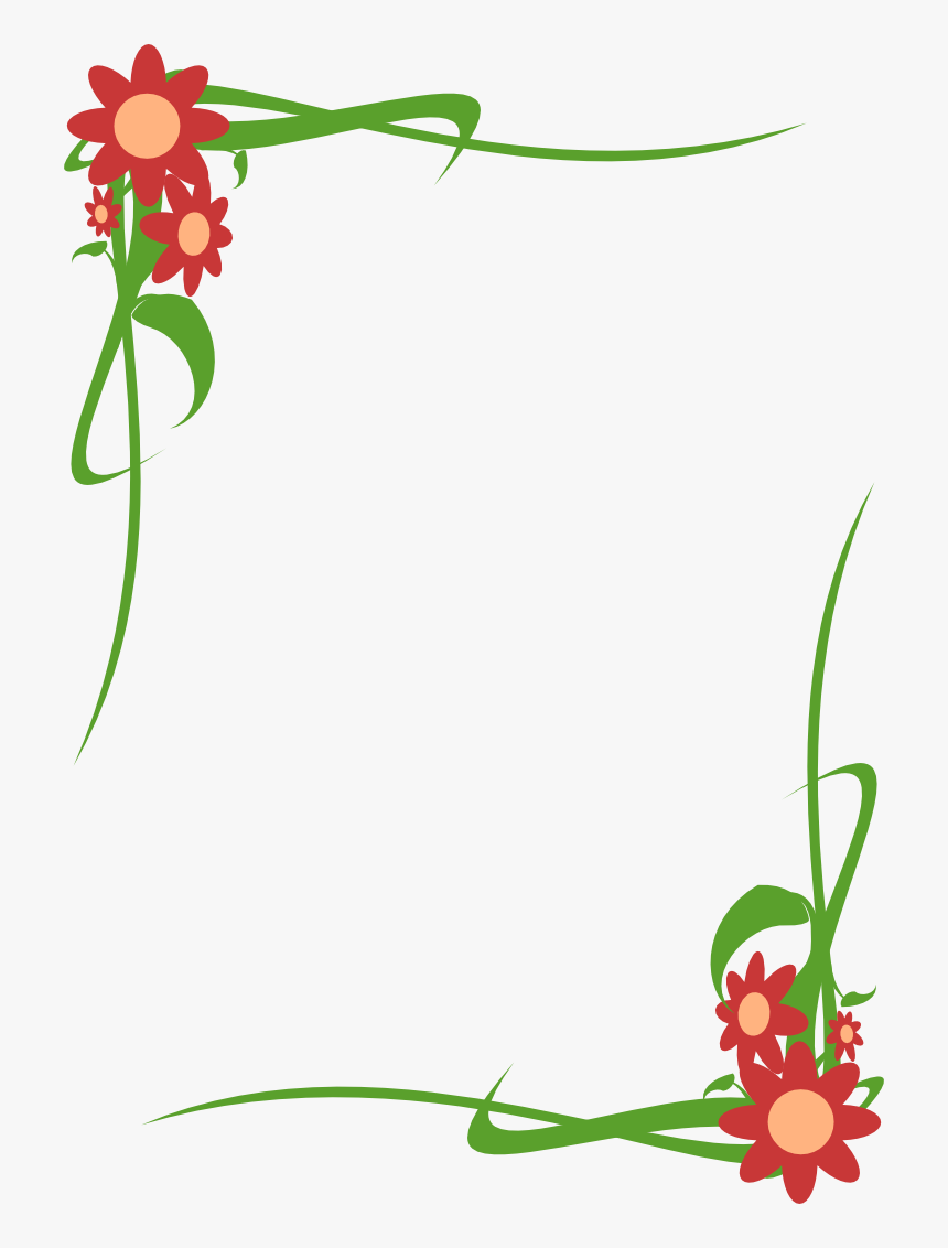 Transparent Borde Png - Design Border Flower In Portfolio, Png Download ...