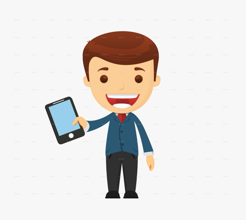 Transparent Cartoon Phone Png Sales Person Png Png Download