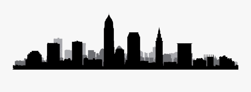 Cleveland Skyline Silhouette Outline, HD Png Download, Free Download