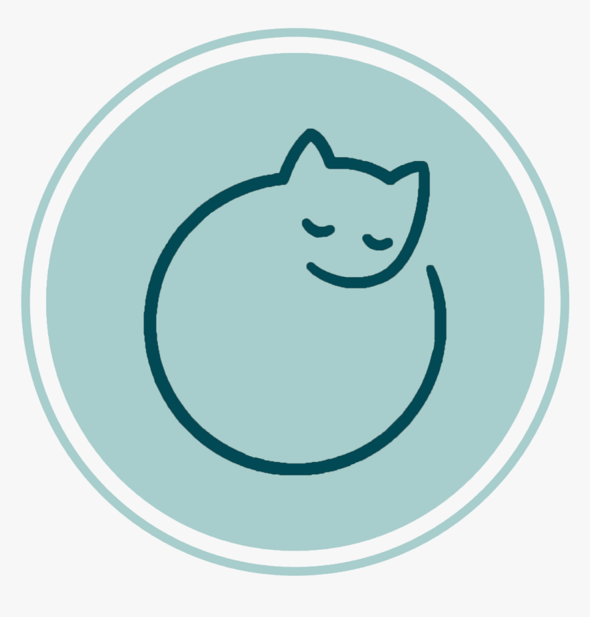 Transparent Sleeping Cat Png - Minimalist Cat Logo Png, Png Download, Free Download