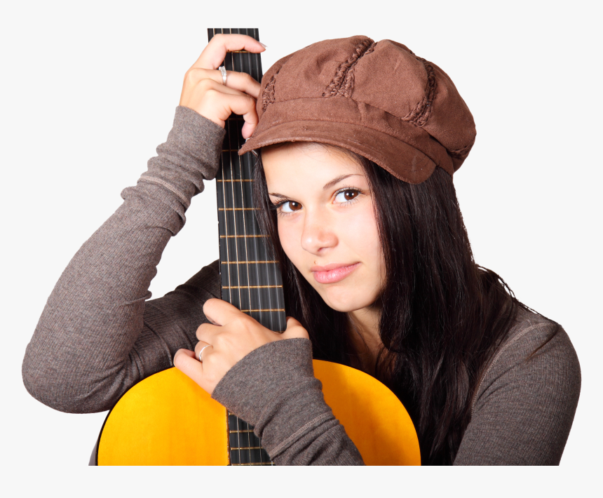 Girl Acoustic Guitar Player , Png Download - Guitar Girl Images Hd, Transparent Png, Free Download