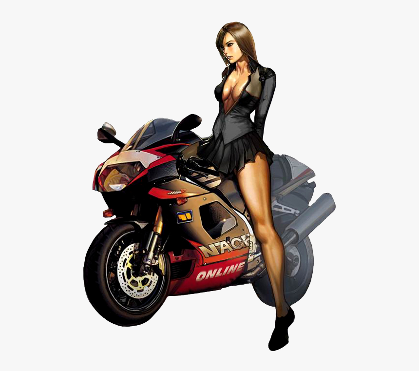 Mulher Png Download - Biker Girl Png Silhouette, Transparent Png, Free Download