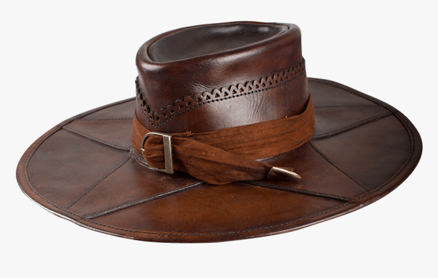 leather floppy brim hat