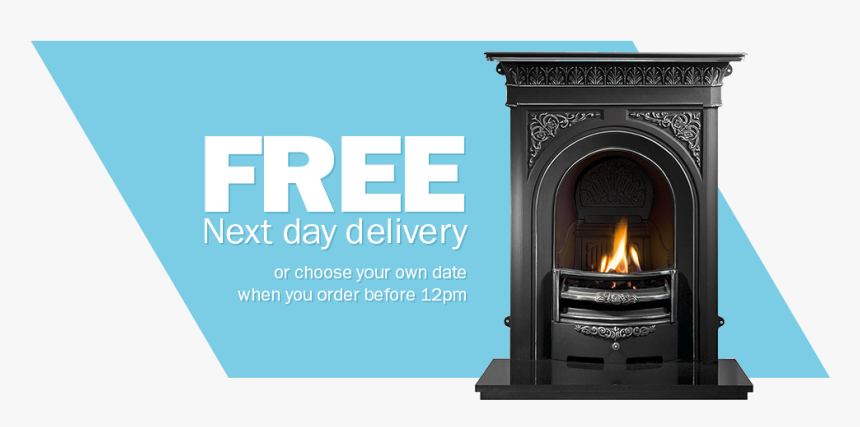 Free Delivery - Edwardian Cast Iron Fireplaces, HD Png Download, Free Download