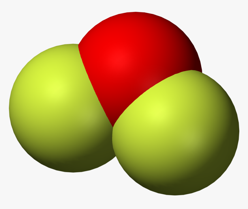 Oxygen Difluoride 3d Vdw - Oxygen Difluoride, HD Png Download, Free Download