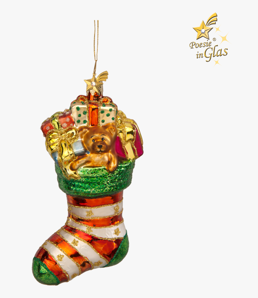 Glass Ornament Christmas Stocking - Christmas Ornament, HD Png Download, Free Download