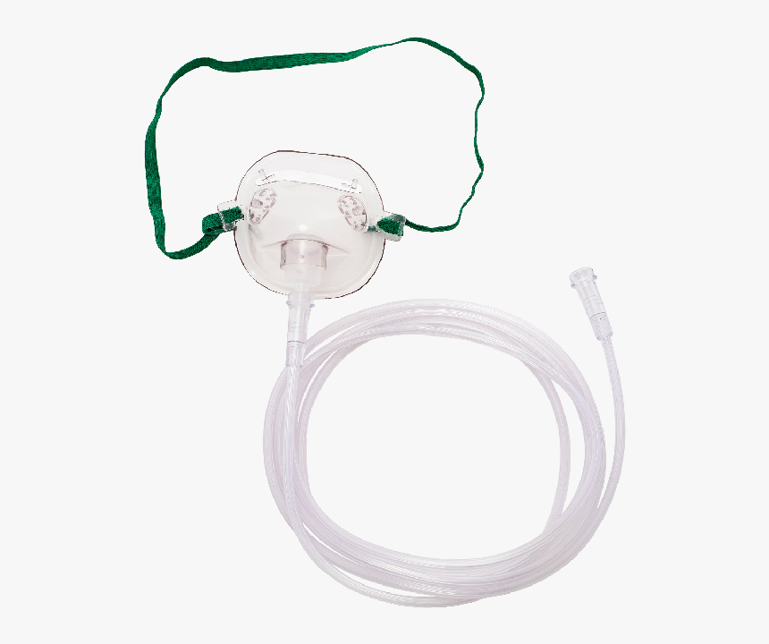 Paediatric Oxygen Mask With 210cm Tubing - Oxygen Tubing Mask Transparent Background, HD Png Download, Free Download