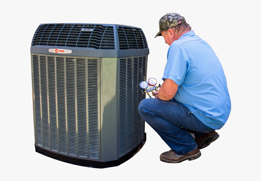 Hvac Repairman - Sitting, HD Png Download, Free Download