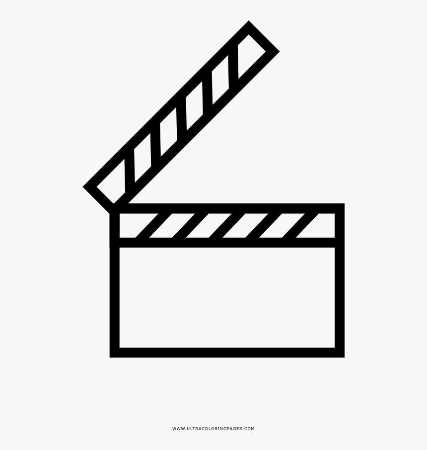 Clapperboard Coloring Page, HD Png Download, Free Download