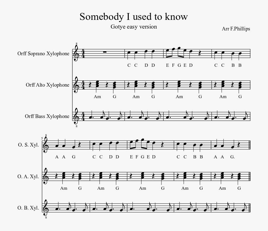 Somebody I Used To Know On Xylophone, HD Png Download, Free Download